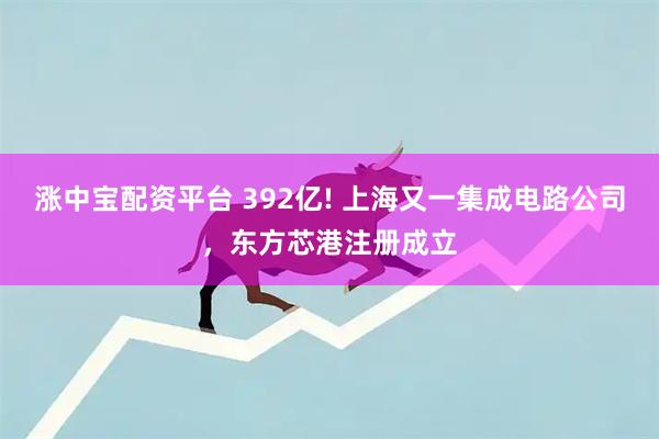 涨中宝配资平台 392亿! 上海又一集成电路公司,东方芯港注册成立