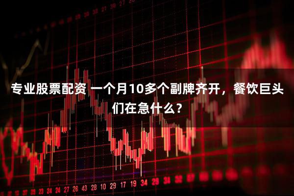 专业股票配资 一个月10多个副牌齐开，餐饮巨头们在急什么？